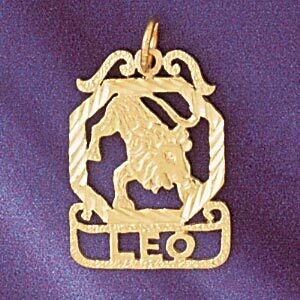 Dazzlers Jewelry Leo Lion Zodiac Pendant Necklace Charm Bracelet in Yellow, White or Rose Gold 9468…