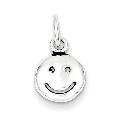 Smiley Face Charm Sterling Silver QC1094, MPN: QC1094, 883957905075