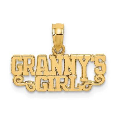 Granny&#39;S Girl Charm 14k Gold Polished K8824, MPN: K8824, 637218023776