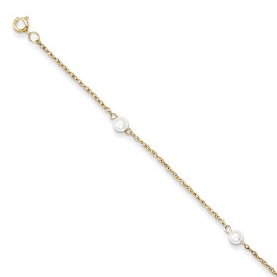 Fresh Water Cultured Pearl Bracelet 6 Inch - 14k Gold GK321-6 by Madi K, MPN: GK321-6, 729341000943