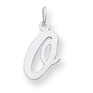 Medium Script Initial O Charm 14k white Gold YC661O, MPN: YC661O, 191101635151