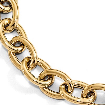 Leslie&#39;s Cable Oval Link Bracelet 7.5 Inch 14k Gold Polished HB-LF836-7.5, MPN: LF836-7.5, 19110174…