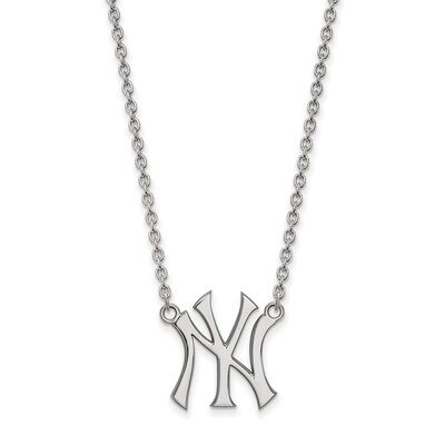 New York Yankees Large Pendant with Chain Necklace 10k White Gold 1W016YAN-18, MPN: 1W016YAN-18, 88…