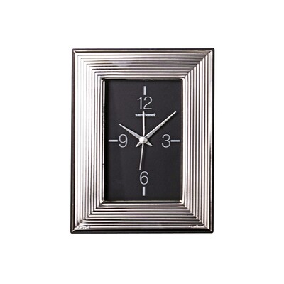 Sambonet frames more clock 3 1/2 x 5 inch - silver bilaminate, MPN: 59660L23, 790955969605