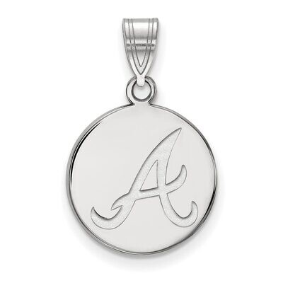 Atlanta Braves Medium Disc Pendant 10k White Gold 1W014BRA, MPN: 1W014BRA, 886774779874