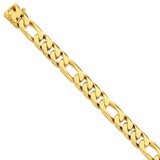 11mm Hand-polished Figaro Link Chain 8 Inch 14k Gold LK110-8, MPN: LK110-8, 886774404110