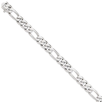 10.mm Hand-Polished Figaro Link Chain 22 Inch 14k White Gold WLK109-22, MPN: WLK109-22, 191101655005