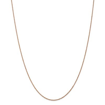18 Inch 0.8mm Light-Baby Rope Chain 14k Rose Gold RSC35-18, MPN: RSC35-18, 191101357862