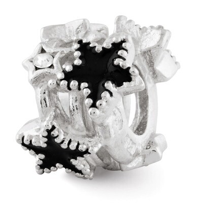 Swarovski Elements Enameled Stars Bead - Sterling Silver QRS2895, MPN: QRS2895, 883957498423