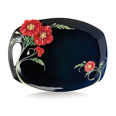 Franz Porcelain The Serenity Poppy Flower Large Tray FZ02472, MPN: FZ02472, 810524017213