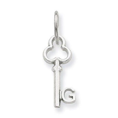 G Key Charm 14k White Gold K3434G, MPN: K3434G, 883957133263