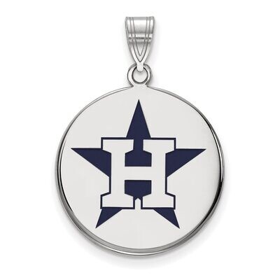Houston Astros Large Enamel Disc Pendant Sterling Silver SS020AST, MPN: SS020AST, 886774628820