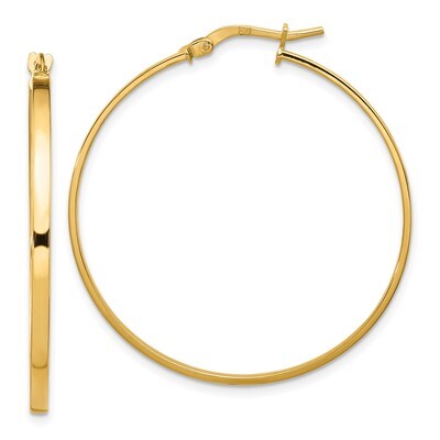 Leslie&#39;s 2mm Polished Hoop Earrings 14k Gold HB-LE1867, MPN: LE1867, 191101737954