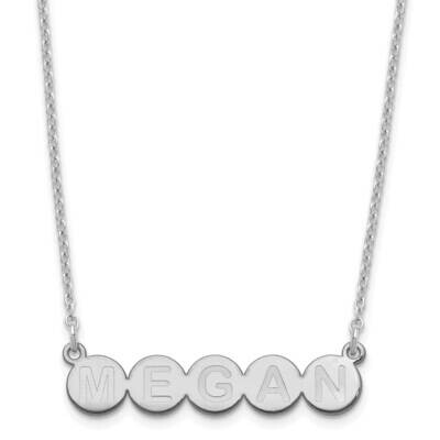 5 Letter Bubble Necklace Sterling Silver Rhodium-plated XNA1321SS, MPN: XNA1321SS,