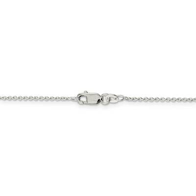 16 Inch Rhodium-plated 1mm Cable Chain Sterling Silver QCL030R-16, MPN: QCL030R-16, 886774125275