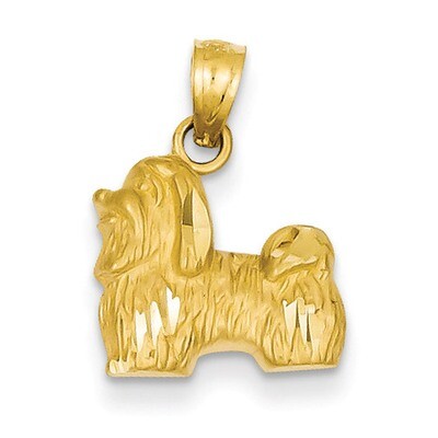 Shih Tzu Pendant 14k Gold Diamond-cut K3432, MPN: K3432, 886774079189
