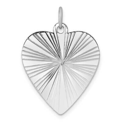 Engraveable Heart Polished Front Back Disc Charm Sterling Silver QM398/27P, MPN: QM398, 883957543130