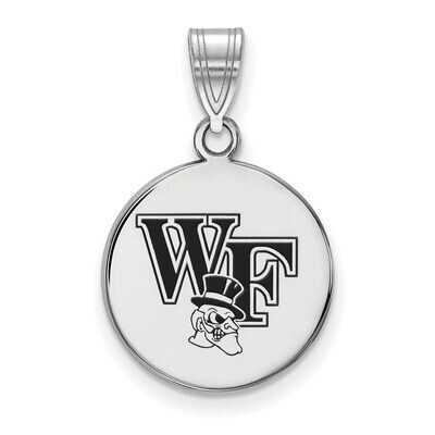 Wake Forest University Medium Enamel Disc Pendant Sterling Silver SS077WFU, MPN: SS077WFU, 88677472…