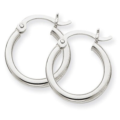 Lightweight Hoop Earrings 14k White Gold T829L, MPN: T829L, 883957286426