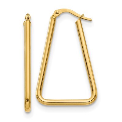 Leslie&#39;s Geometric Shape Hoop Earrings 14k Gold Polished HB-LE1617, MPN: LE1617, 191101761331