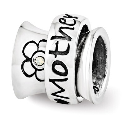 Swarovski Mother Spinner Bead - Sterling Silver QRS3412, MPN: QRS3412, 886774964171