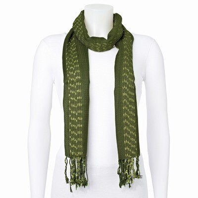 Green Striped Fashion Scarf GM8353, MPN: GM8353, 191101416538