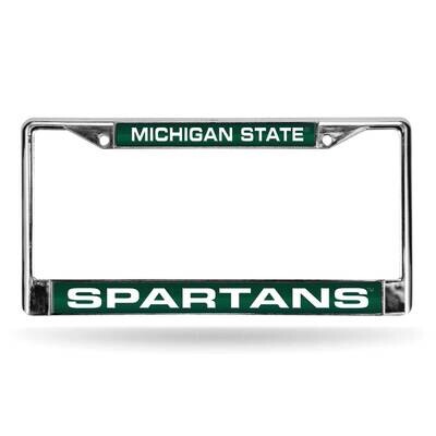 Collegiate Michigan State Green Laser Chrome Car License Plate Frame GC6975, MPN: GC6975, 947464040…