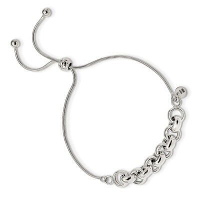 Adjustable Slip-on Bracelet Sterling Silver Polished QG4260, MPN: QG4260, 886774124254