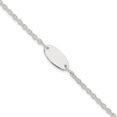 Childrens 6 Inch Id Bracelet Sterling Silver Polished QID234-6, MPN: QID234-6, 196904161234