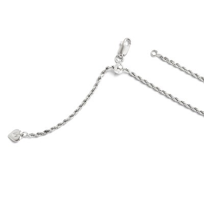 Leslie&#39;s Adjustable Rope Chain 30 Inch - Sterling Silver HB-FC26-30, MPN: FC26-30, 886774541785