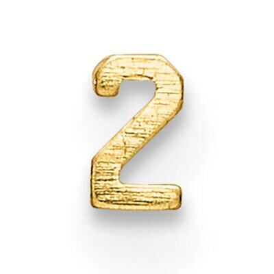Die Struck Number 2 14k Yellow Gold YG2181, MPN: YG2181,