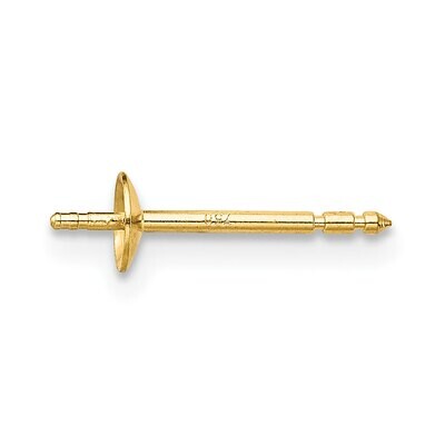 Guardian Pearl Stud Earring Setting 18k Yellow Gold 8Y325, MPN: 8Y325,