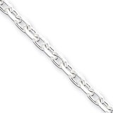 18 Inch 3.25mm Beveled Oval Cable Chain Sterling Silver QCA100-18, MPN: QCA100-18, 883957918426