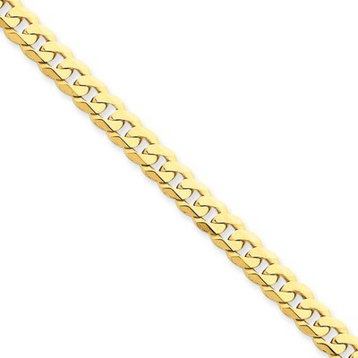 5.75mm Beveled Curb Chain 18 Inch 14k Gold FBU140-18, MPN: FBU140-18, 886774417462
