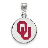 University of Oklahoma Medium Enamel Disc Pendant Sterling Silver SS037UOK, MPN: SS037UOK, 88677476…