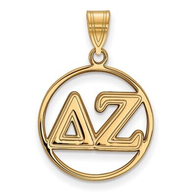 Delta Zeta Small Circle Pendant Gold-plated Silver GP011DZ, MPN: GP011DZ, 886774912516