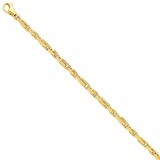 4.5mm Polished Fancy Link Chain 8.5 Inch 14k Gold LK738-8.5, MPN: LK738-8.5, 886774405292