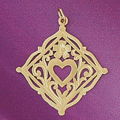 Dazzlers Jewelry Heart Pendant Necklace Charm Bracelet in Yellow, White or Rose Gold 6998, MPN: DZ-…