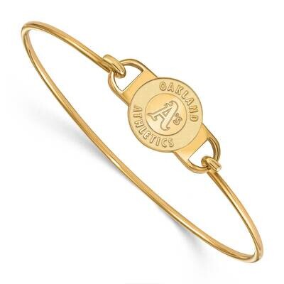 MLB Oakland Athletics Small Center Wire Bangle Gold-Plated on Sterling Silver GP011ATH-7, MPN: GP01…