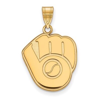 Milwaukee Brewers Large Pendant Gold-plated Silver GP022BRE, MPN: GP022BRE, 886774926636