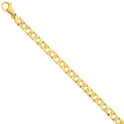 7.35mm Polished Fancy Link Bracelet 8 Inch 14k Gold LK394-8, MPN: LK394-8, 886774621357