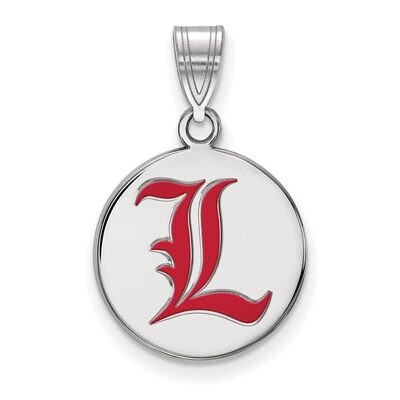 University of Louisville Medium Enamel Disc Pendant Sterling Silver SS034UL, MPN: SS034UL, 88677470…