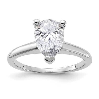 2ct. D E F Pure Light Pear Moissanite Solitaire Ring 14k White Gold RM5965WP-200-10MP, MPN: RM5965W…