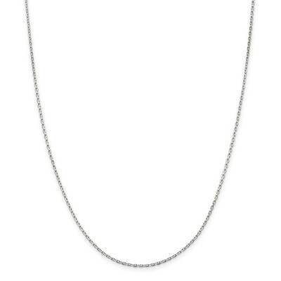 22 Inch 1.5mm Beveled Oval Cable Chain Sterling Silver QCA050-22, MPN: QCA050-22, 886774124322