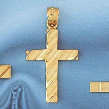 Dazzlers Jewelry Cross Pendant Necklace Charm Bracelet in Yellow, White or Rose Gold 8246, MPN: DZ-…