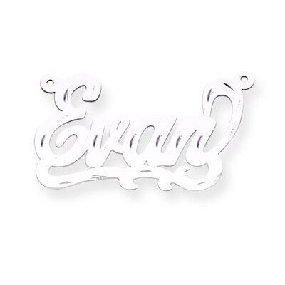 0.013 Gauge Polished Diamond-cut Nameplate 14k White Gold XNA159W, MPN: XNA159W, 191101541681