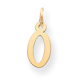 Initial O Charm 14k Gold Small Slanted Block YC644O, MPN: YC644O, 886774136394