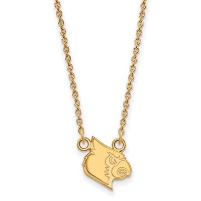 University of Louisville Small Pendant with Chain Necklace 14k Yellow Gold 4Y050UL-18, MPN: 4Y050UL…