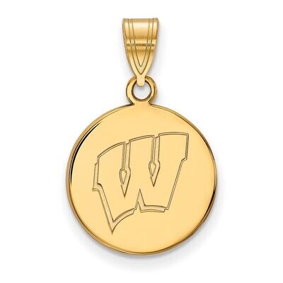 University of Wisconsin Medium Disc Pendant Gold-plated Silver GP039UWI, MPN: GP039UWI, 886774940472
