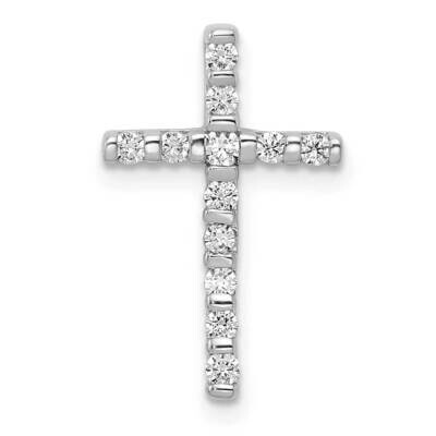 1/4Ct. Diamond Cross Chain Slide 14k White Gold PM5102-025-WA, MPN: PM5102-025-WA, 883957305950